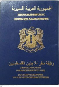 Travel Document for Palestinian Refugees.