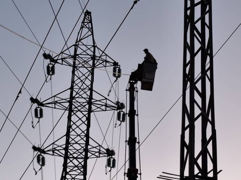 **Rehabilitation works on the Orm–Zarbah 66 kV transmission line – September 15, 2025 (General Establishment for Electricity Transmission and Distribution)**