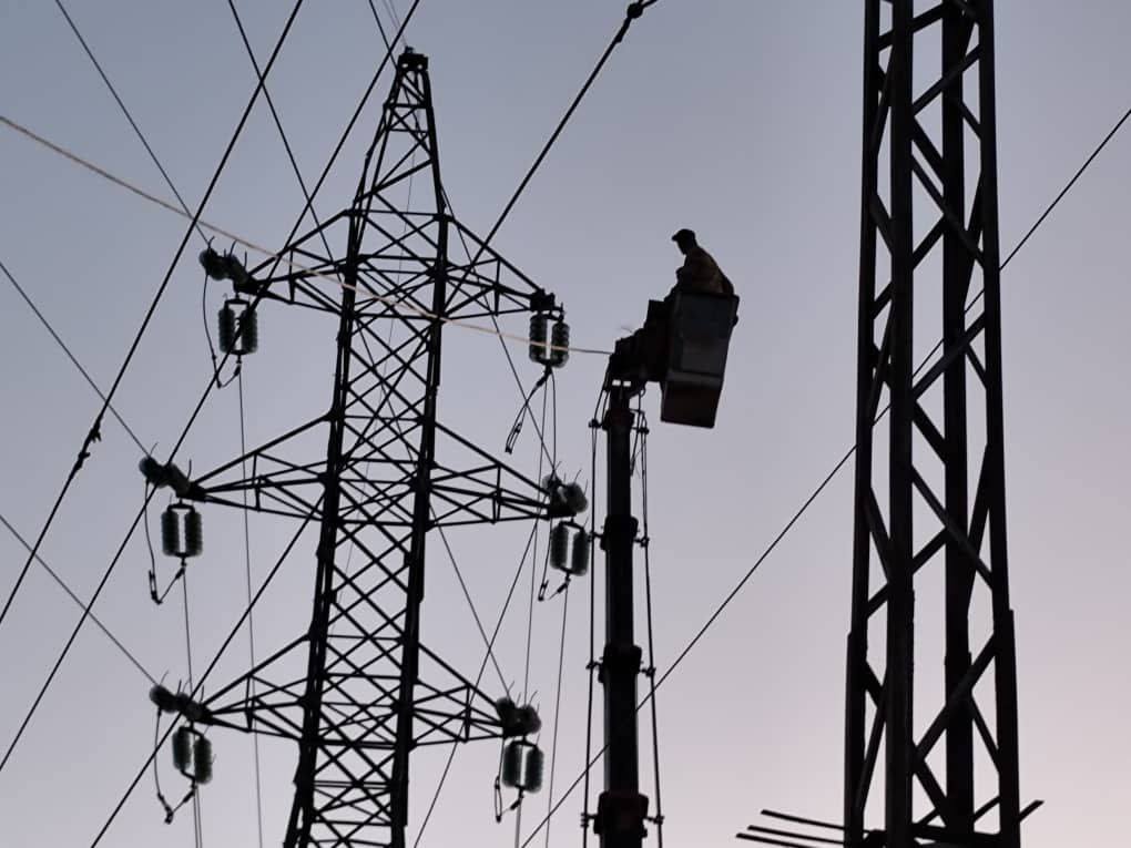 **Rehabilitation works on the Orm–Zarbah 66 kV transmission line – September 15, 2025 (General Establishment for Electricity Transmission and Distribution)**